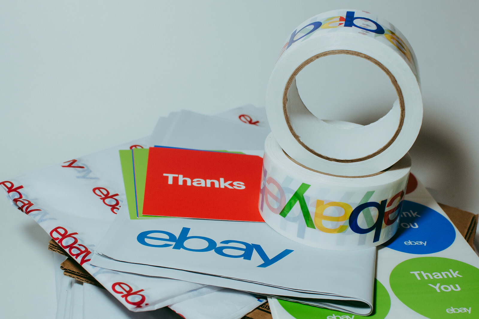 78 Ebay Branded Shipping Supplies Kit Boxes Lg Poly Tape Tissue Postcards MORE
