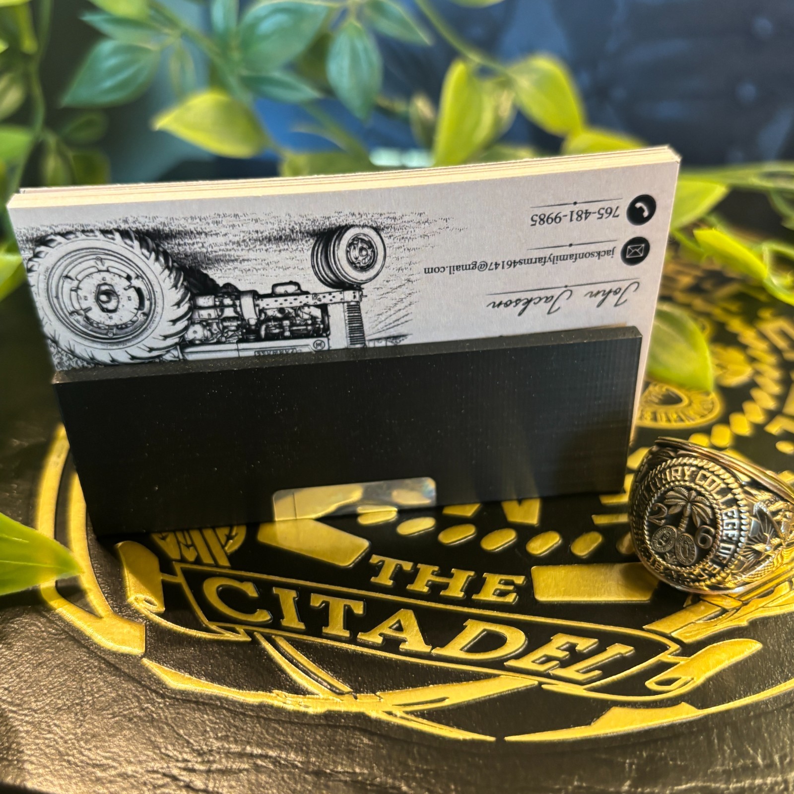 Padgett Thomas Barracks Business Card Holder SILVER The Citadel 3D Printed