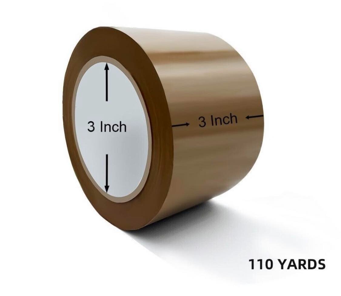 48 Rolls Clear Packing sealing Tape 3″x2ml 110 Yrd Box Shipping made in Malaysia