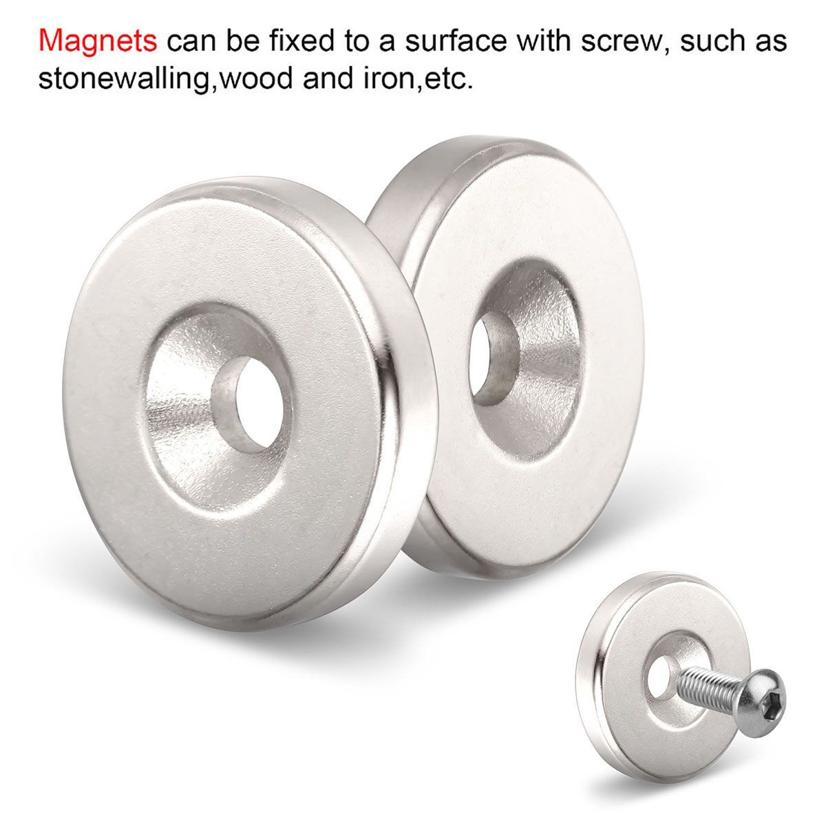 Lot Countersunk Ring Round Disc Strong Neodymium Magnets Rare Earth with Hole