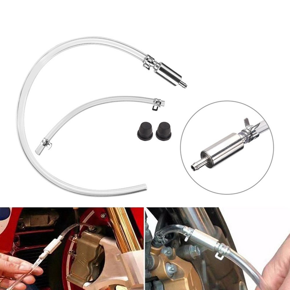 2PCS Brake Bleeder Hose One Way Check Valve Tube Bleeding Tool for Car Motorcyle