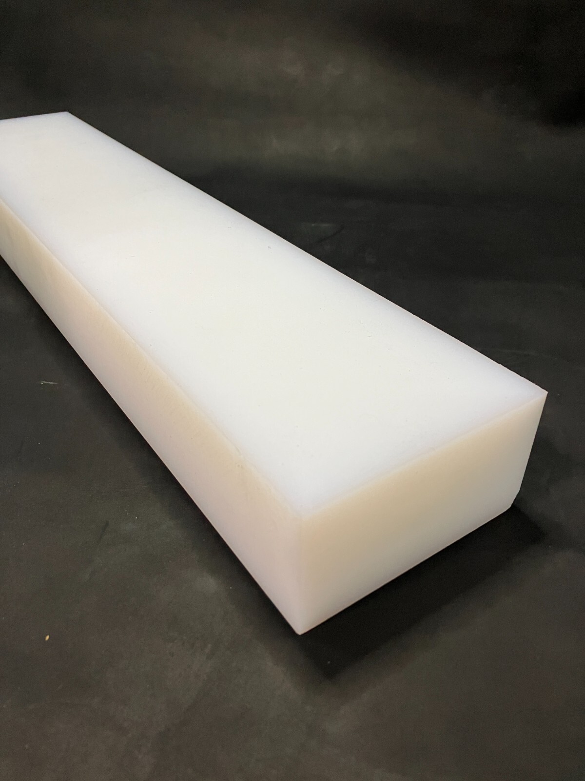 White Polyethylene Plastic PE Block 2″x3.87″x18.5″ CNC Machinable (b03)