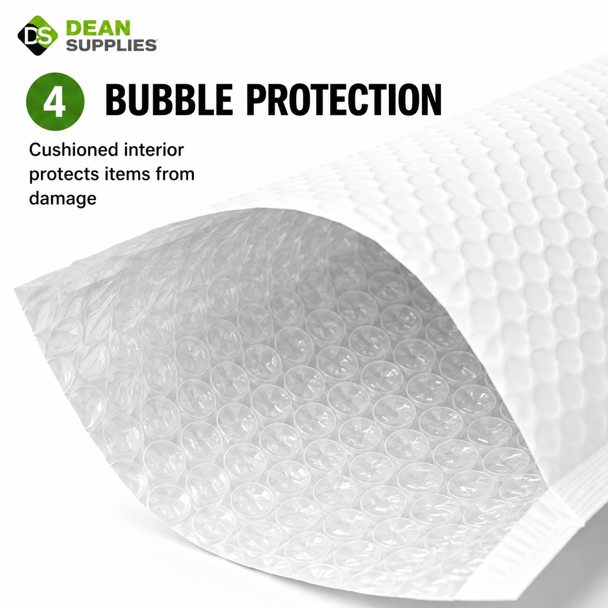 4×7 Bubble Mailers White 500 Pack Padded Shipping Envelopes Peel