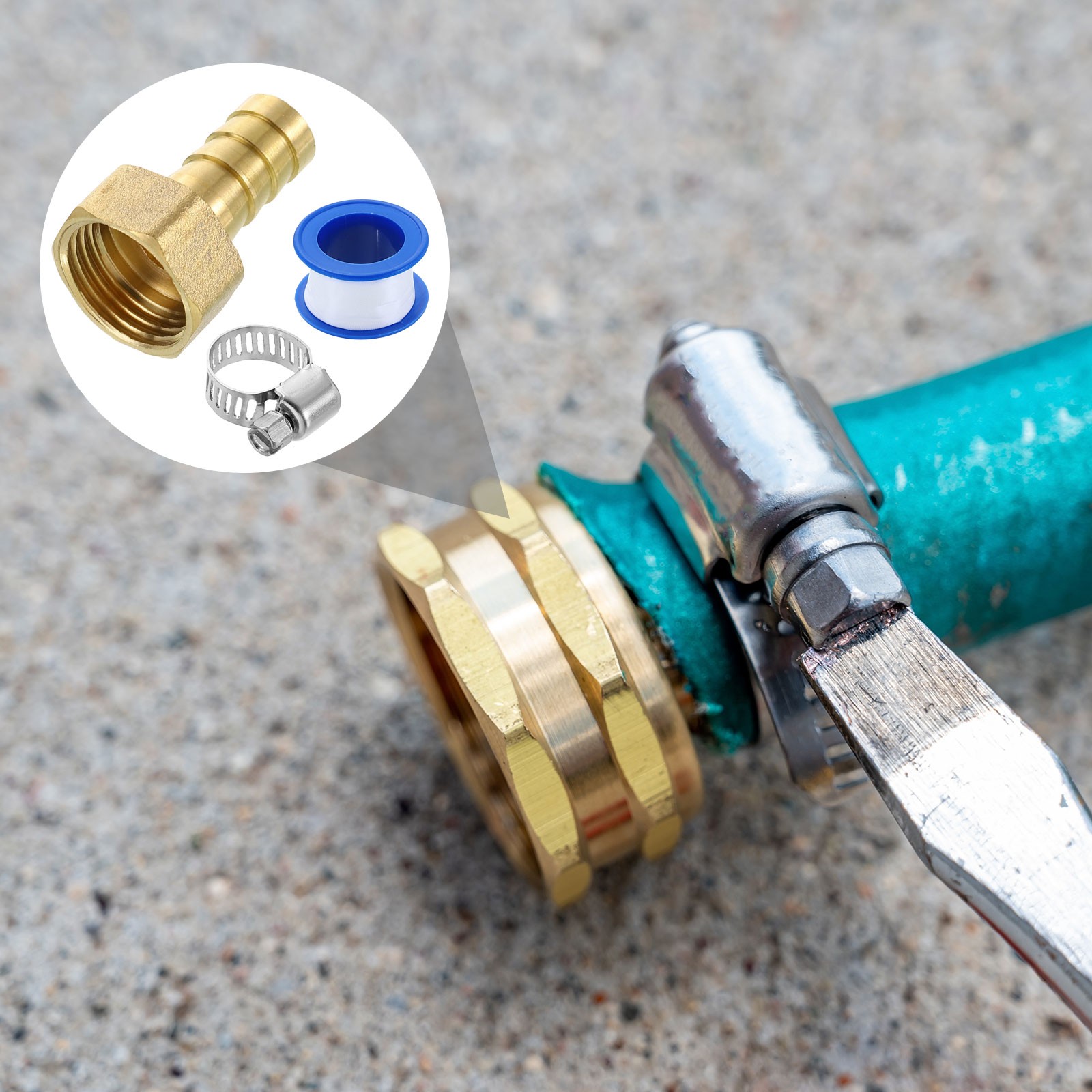 2Pcs Brass Hose Barb Fittings 1/2″ Barb x G1/2 Female Thread Hose Connector