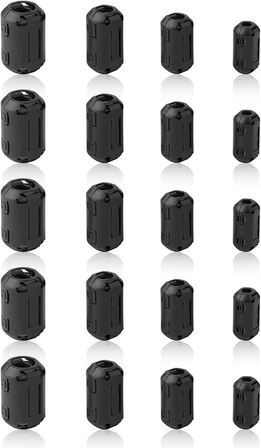 20-Pack Ferrite Ring Core EMI Noise Suppressors – Versatile Signal Shielding