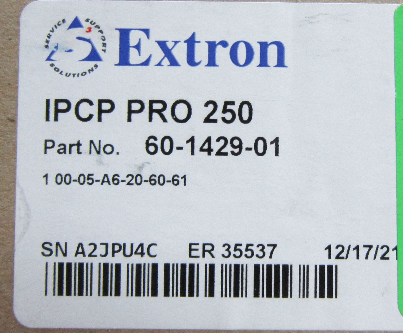 Extron IPCP PRO 250 Control Processor 60-1429-01