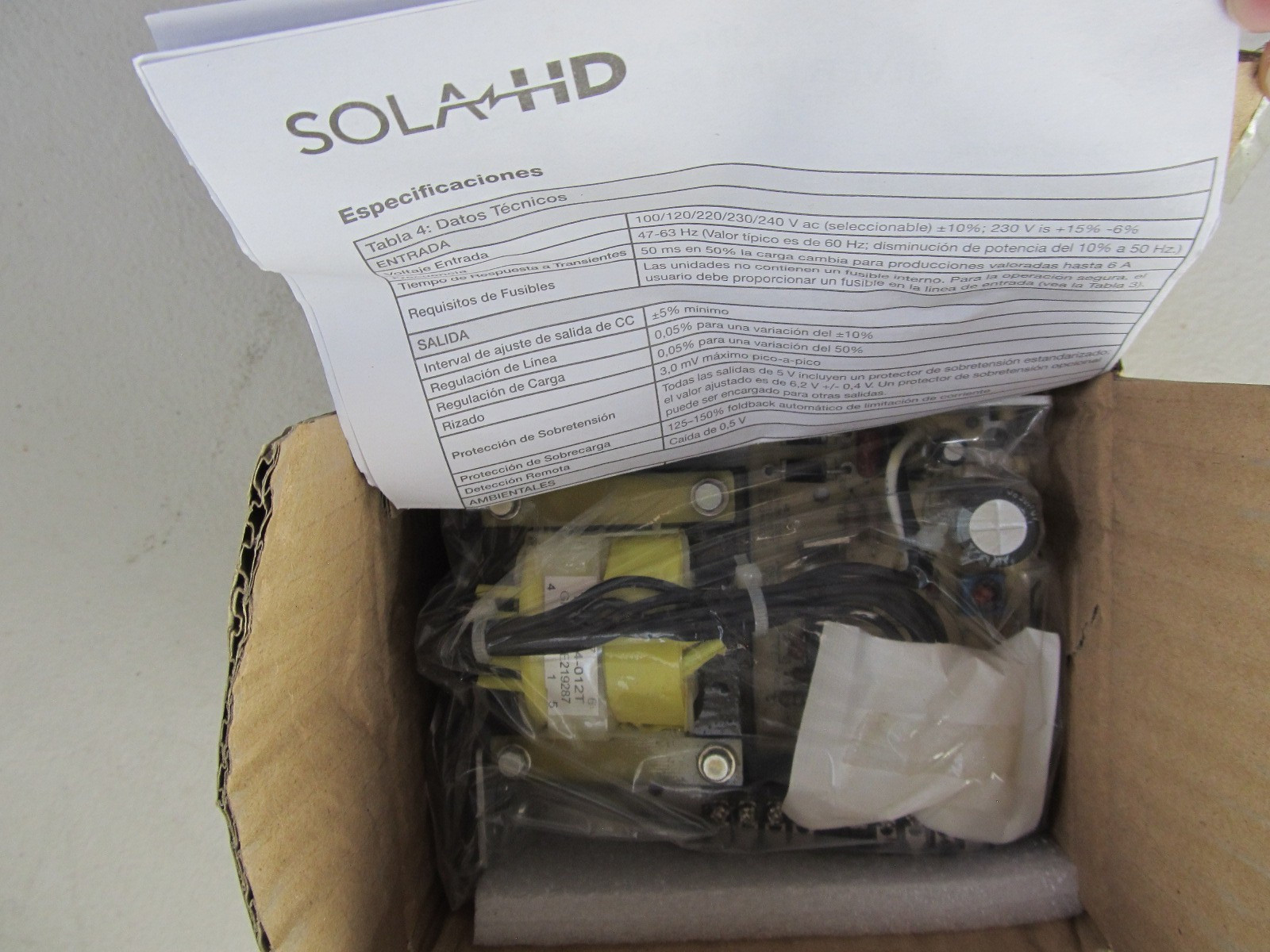 EMERSON EGS Sola/Hevi-Duty SLS-24-012T Power Supply New, Open Box