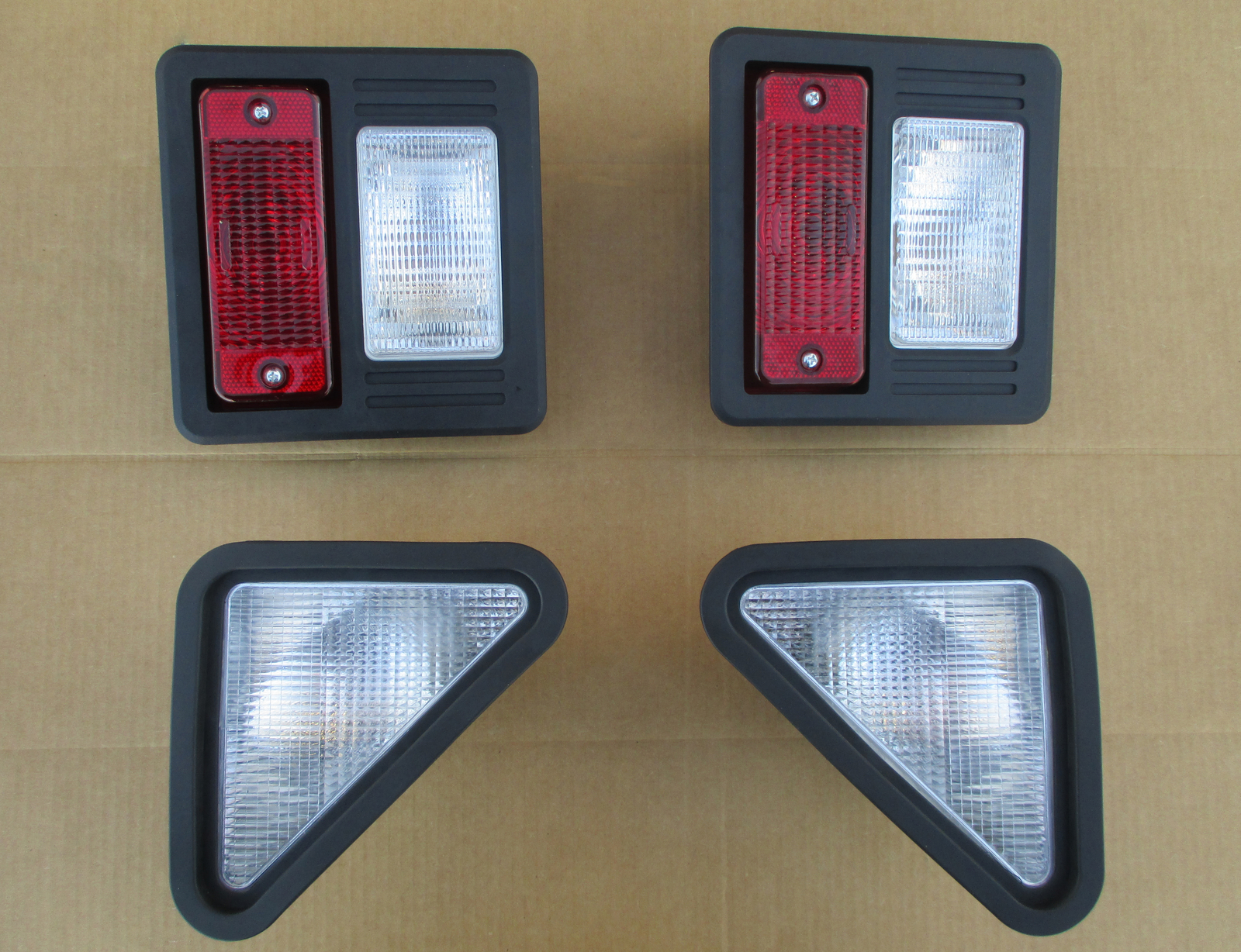 SET REAR + LEFT + RIGHT FRONT LIGHTS LH RH FOR PART 6670284 6674400 6674401