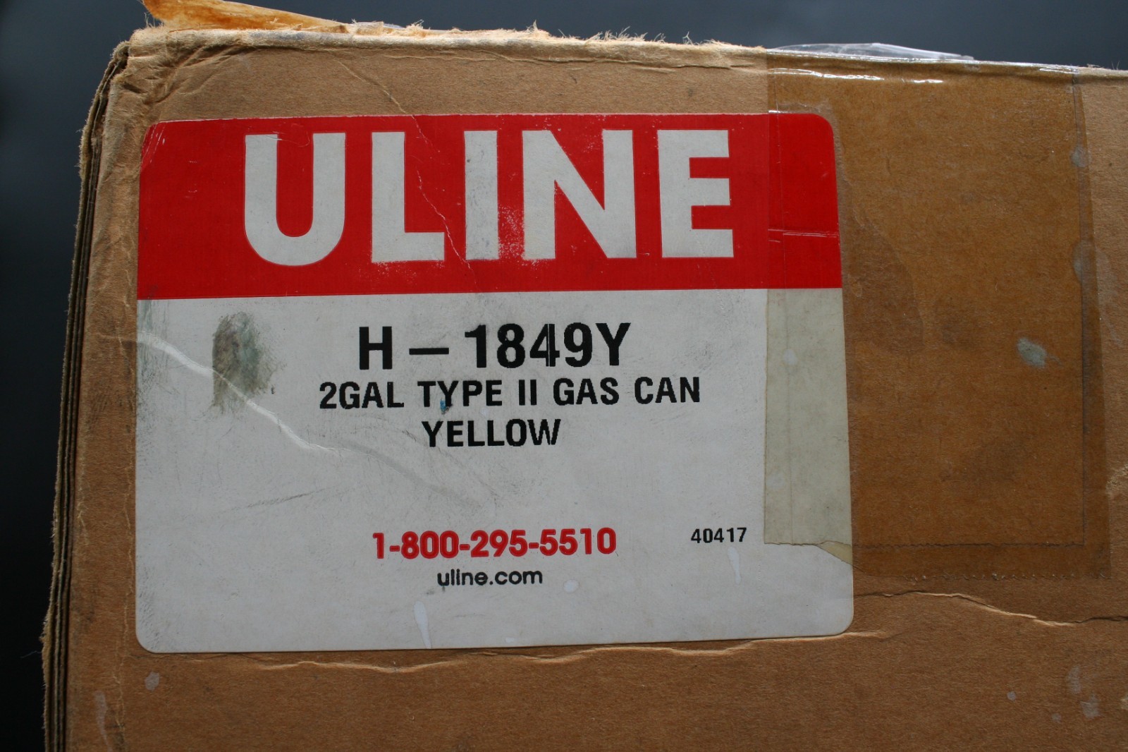 One (1) JUSTRITE 7220220 (ULINE H-1849Y) Safety Can, 2-Gallon, Yellow, Diesel