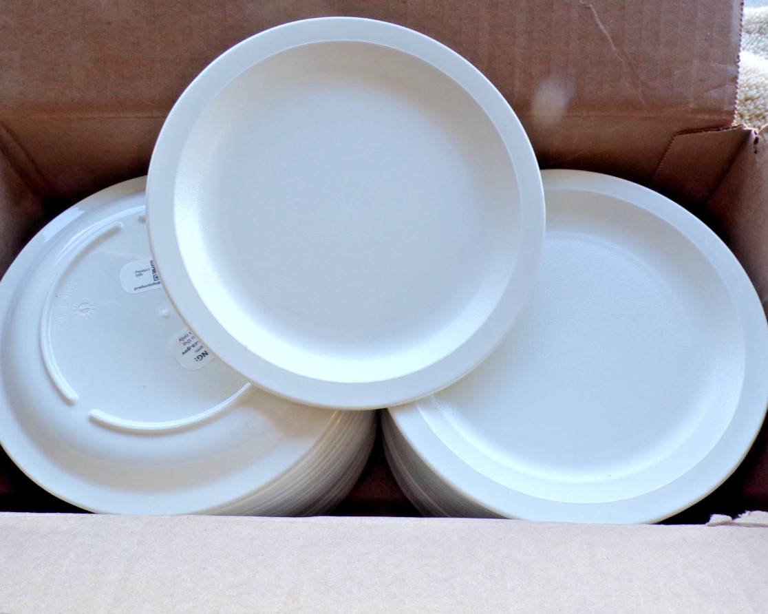 Cambro 65CWNR148 6-1/2 in Camwear® White Narrow Rim Plate @hS