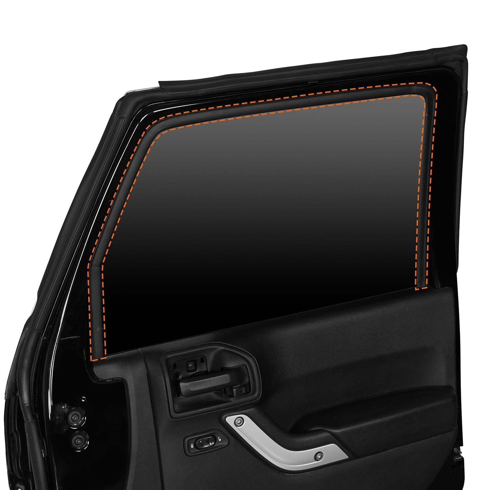 Hooke Road Wrangler Front Door Glass Weatherstrip Seal Passenger Side for 2007-2