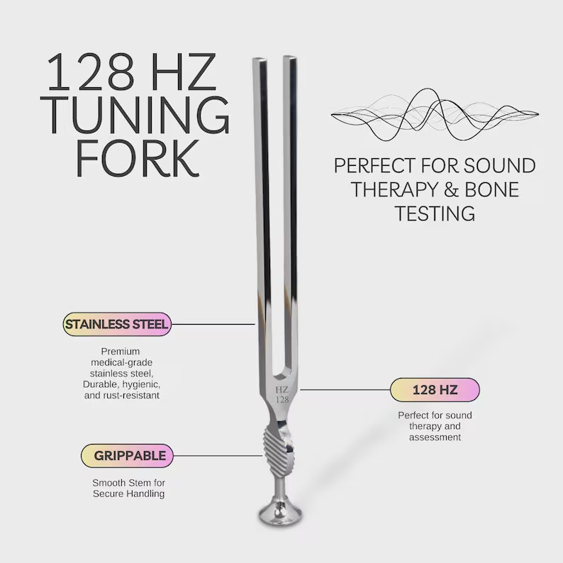 Gardiner Brown 128Hz Tuning Fork Vibration Neuropathy Rinne Weber Test CE Steel