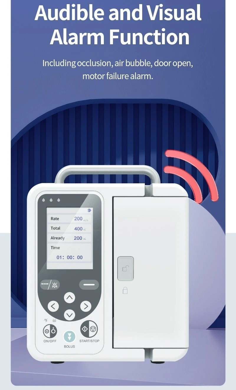US Stock Human Use Volumetric Infusion Pump – High Precision with Alarm System