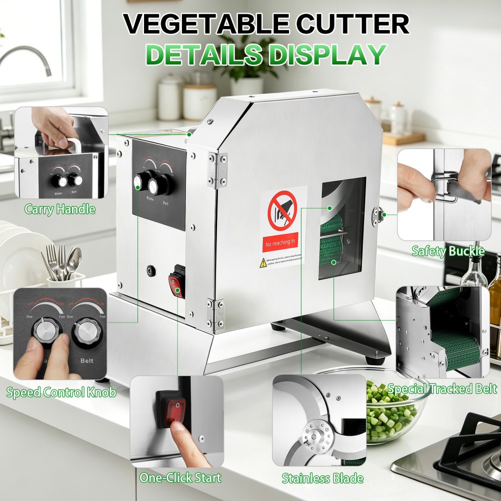 Electric Chopping Machine Green Onion Segment Cutter Commercial Vegetable Cutter