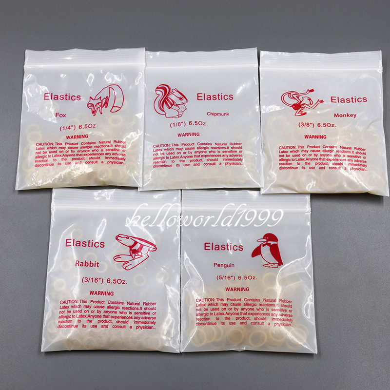 Dental Orthodontic Rubber Bands Ortho Elastics Latex Braces 15 Sizes For Choice