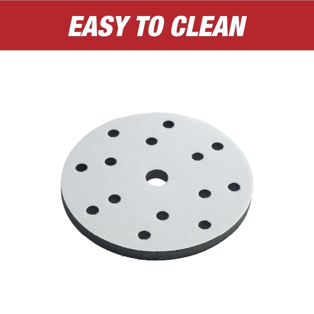 LAUCO 6-Inch Soft Interface Pad – 15-Hole Hook & Loop Foam Cushion Buffer Pad