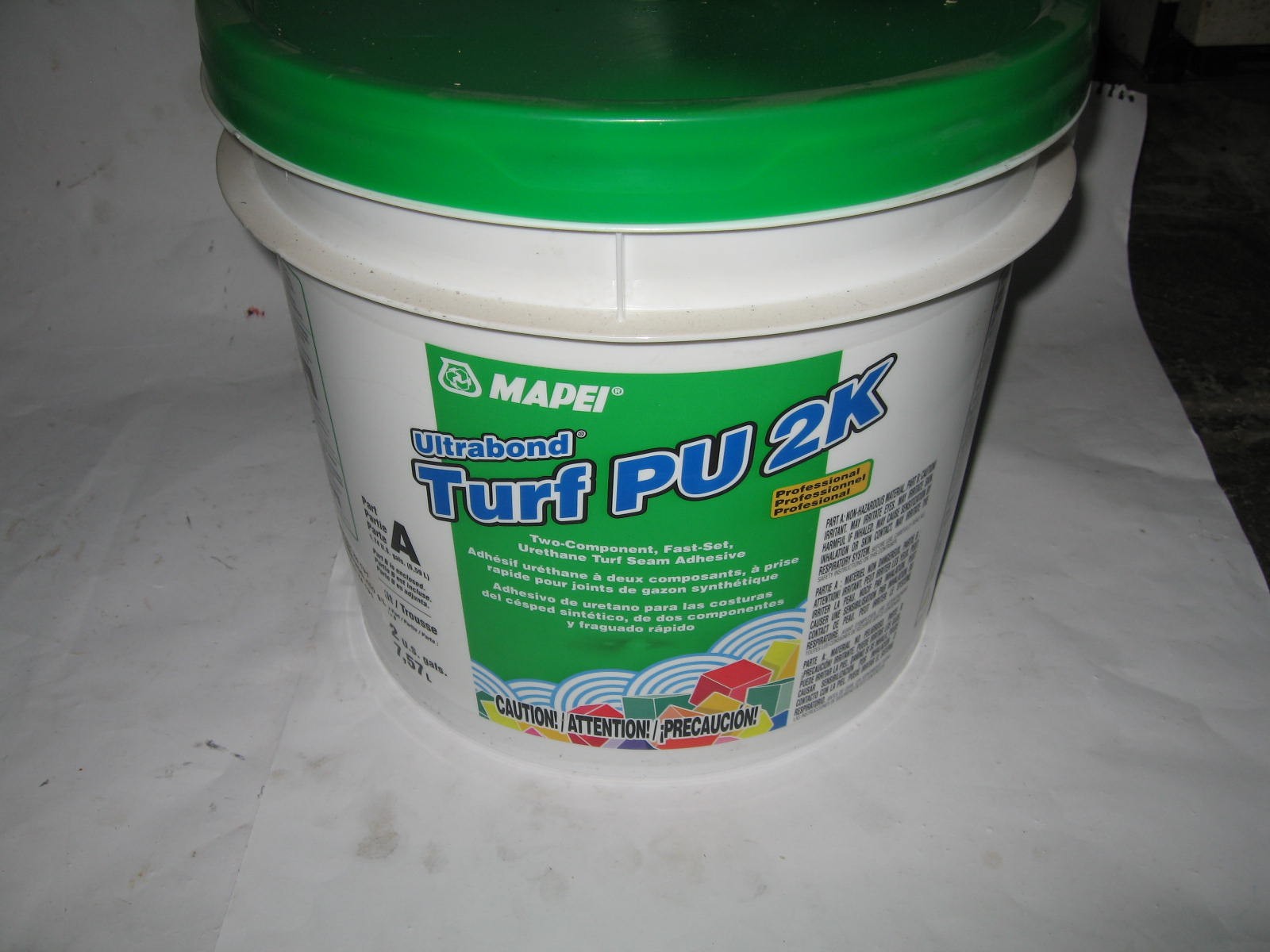 New Mapei Ultrabond Turf PU 2K 2 Gallon Pail Green Urethane Adhesive