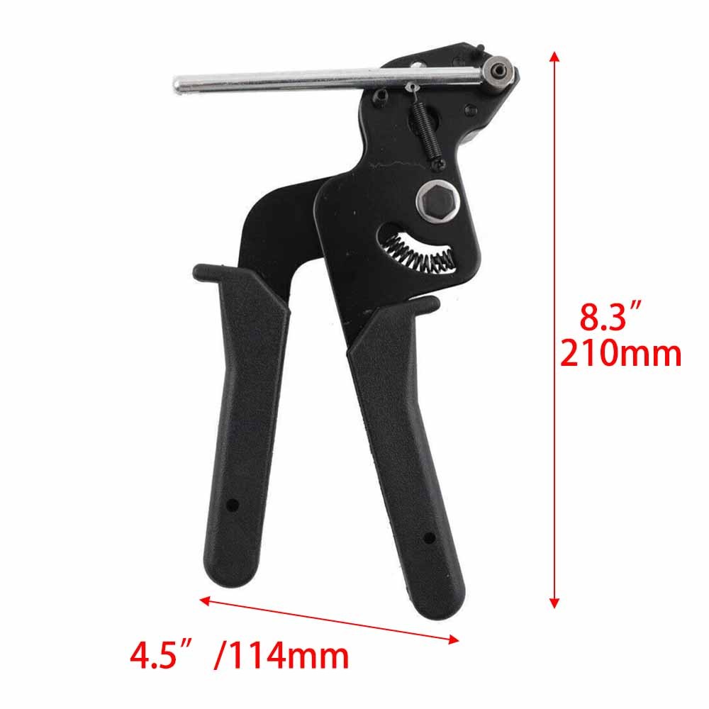 Stainless Steel Zip Ties Gun Kit Cable Tie Tool With 200pcs Metal Zip Ties