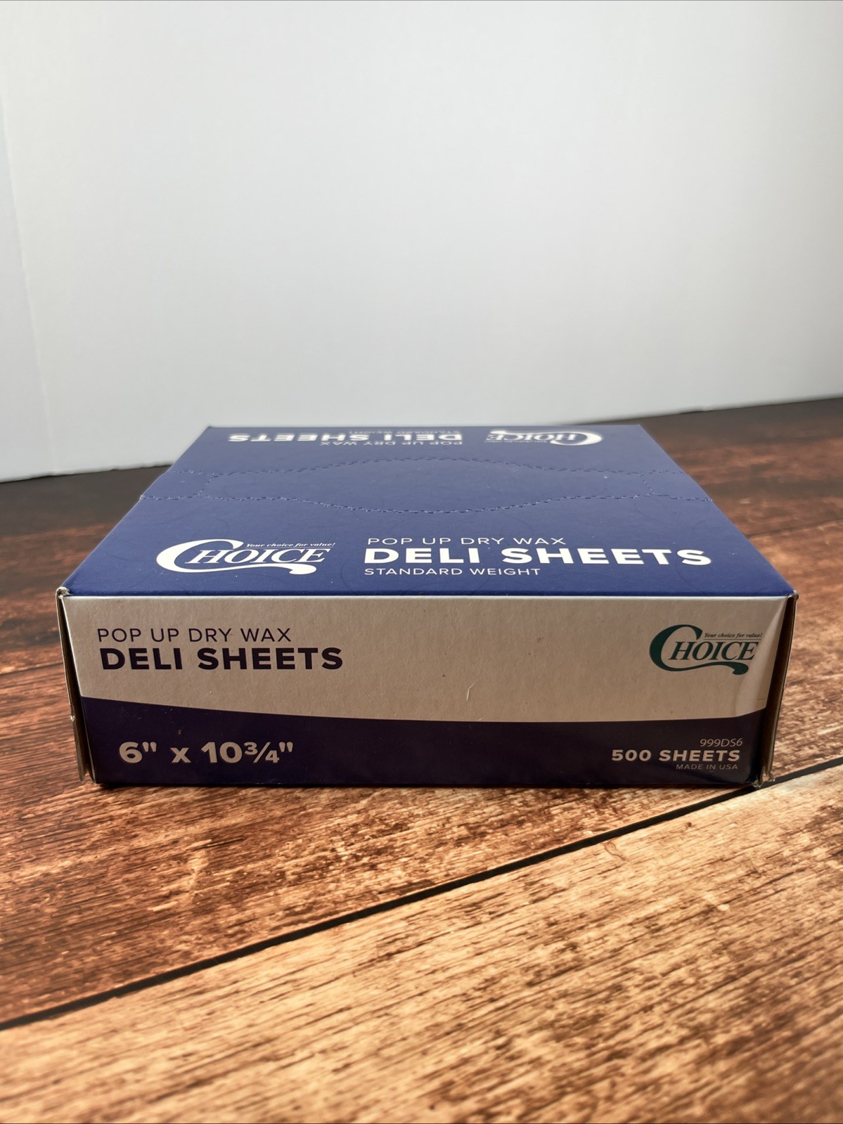 500 Count Pre-Cut Pop Up Dry Wax Deli Sheets ~ Standard Weight ~ 6” X 10.75”