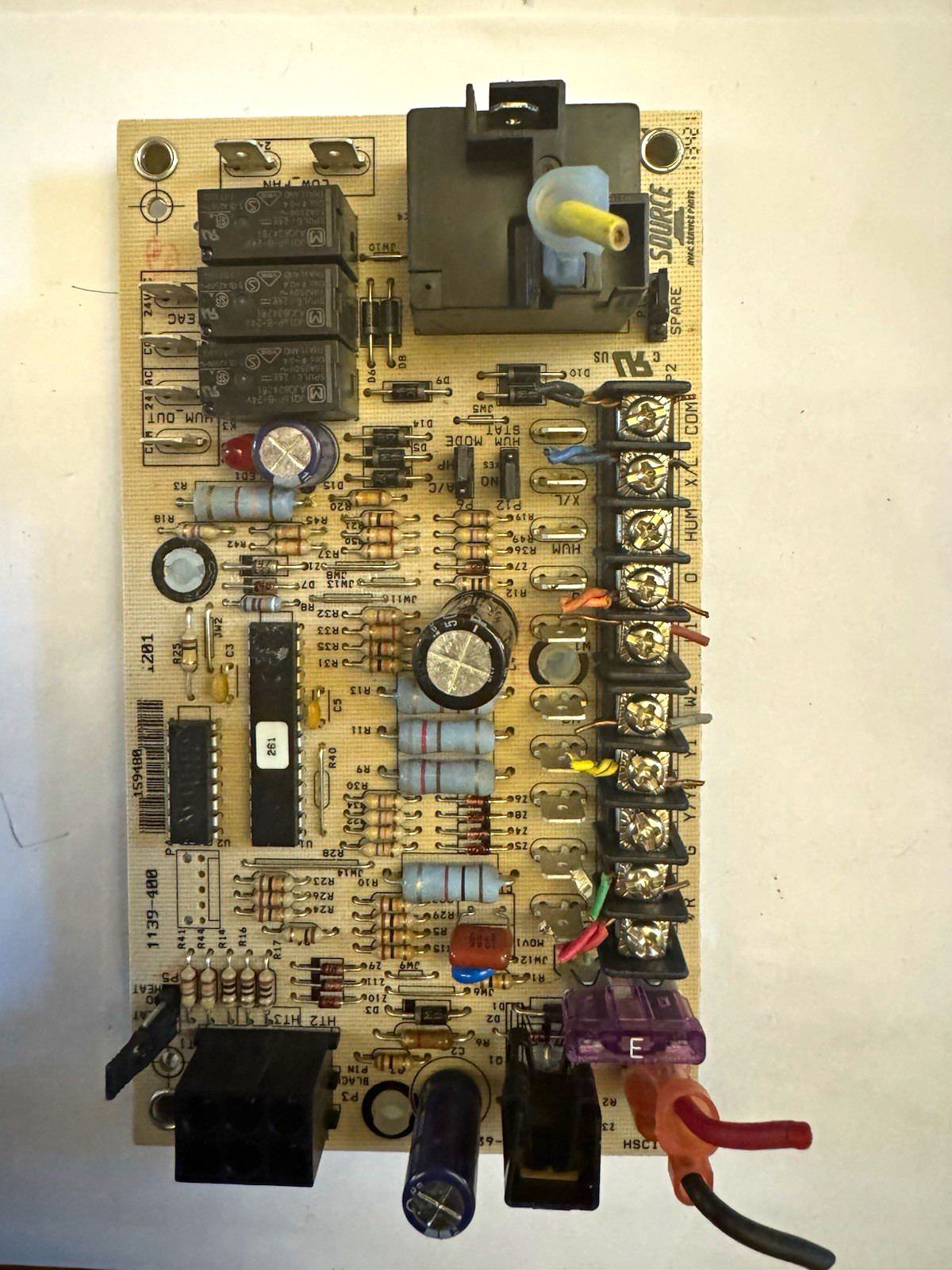 SOURCE 1139-400 Furnace Control Board 24V 3A OEM HVAC Control Board R G Y W C