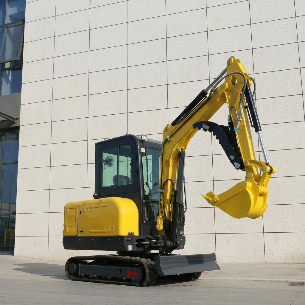 3.5 Ton Mini Excavator Kubota V1505 Cab AC Boom Swing Hydraulic Pilot EPA 25HP