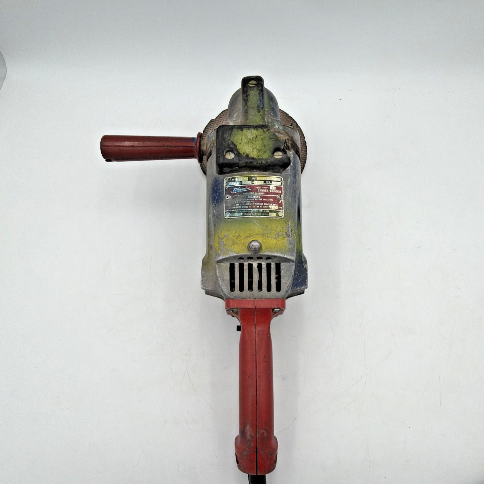 Milwaukee Heavy Duty Angle Grinder 7” Model # 6054 Not pretty but WORKS SEE VID!