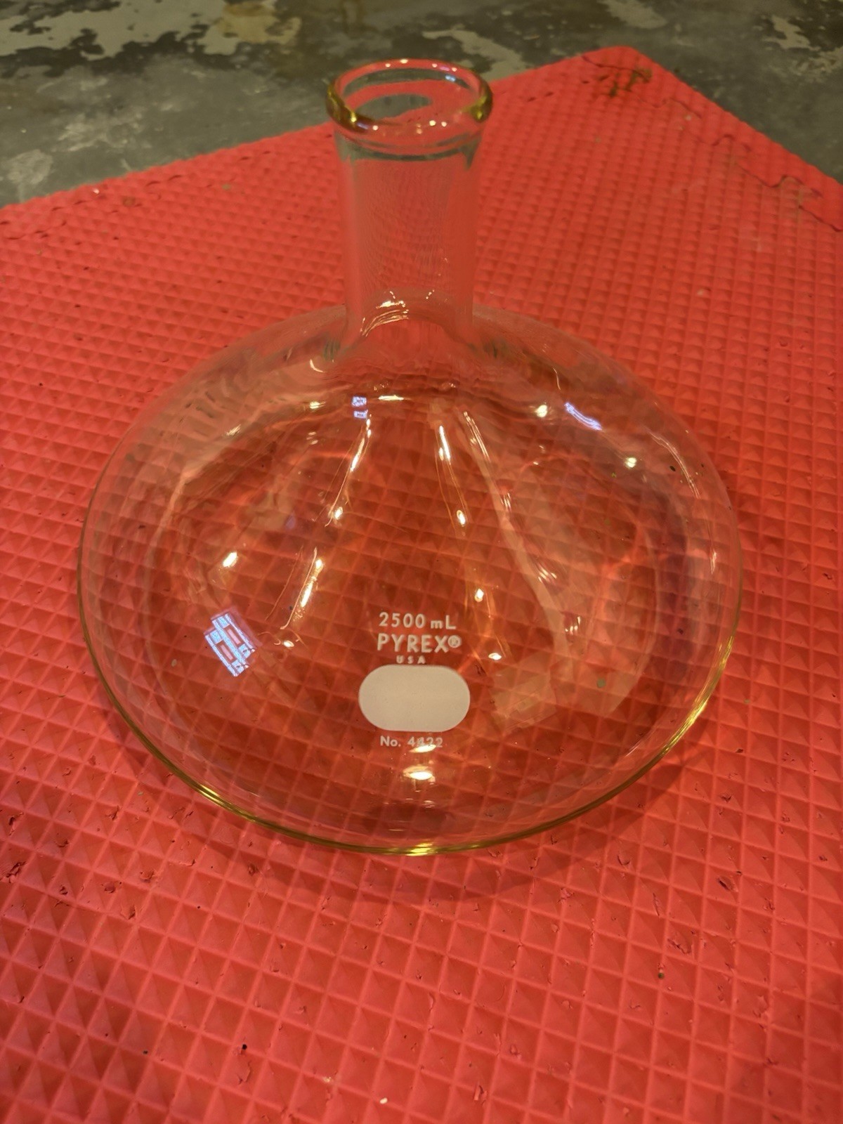 Corning Pyrex 2500 ml Glass Low Form Culture Flask 254mm OD 197mm H Shelf B2A
