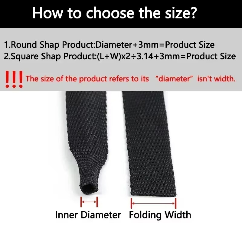 1~50M Braided Cable Sleeve Diameter 4~30Mm PET Heat Shrink Tube Insulation Flam