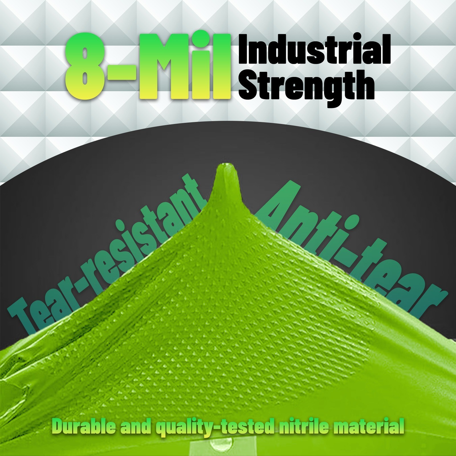 100-Count Heavy-Duty Industrial Nitrile Gloves: 8 Mil & Latex-Free (Large)