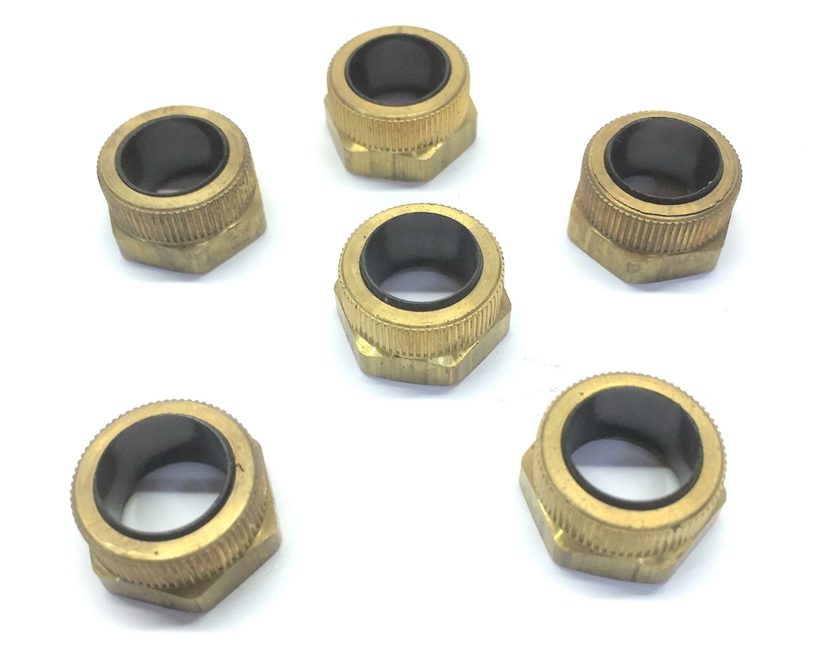 Unbranded/Generic 1/2″ Brass Nut & Sleeve [Lot of 6] NOS