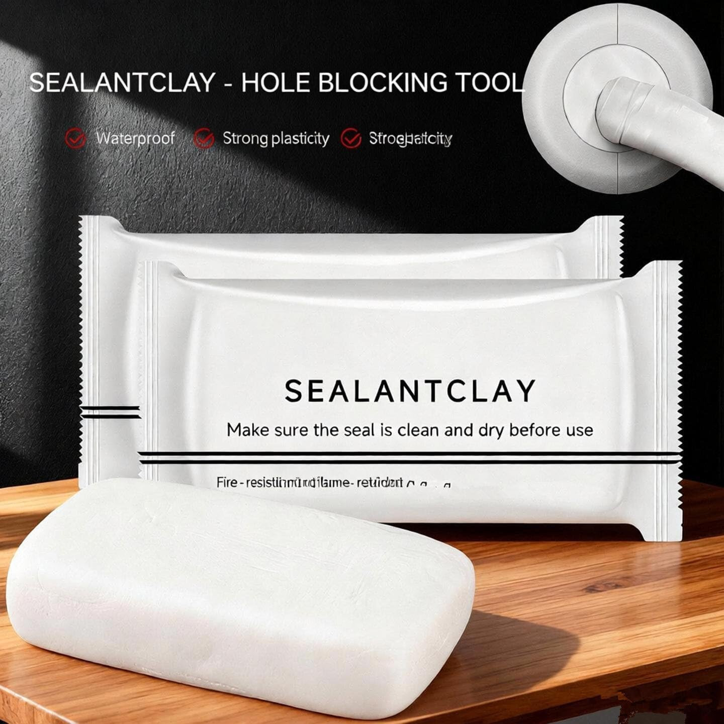14Pcs White Waterproof Sealant Clay Mastic Air Conditioning Hole Repair Sealing