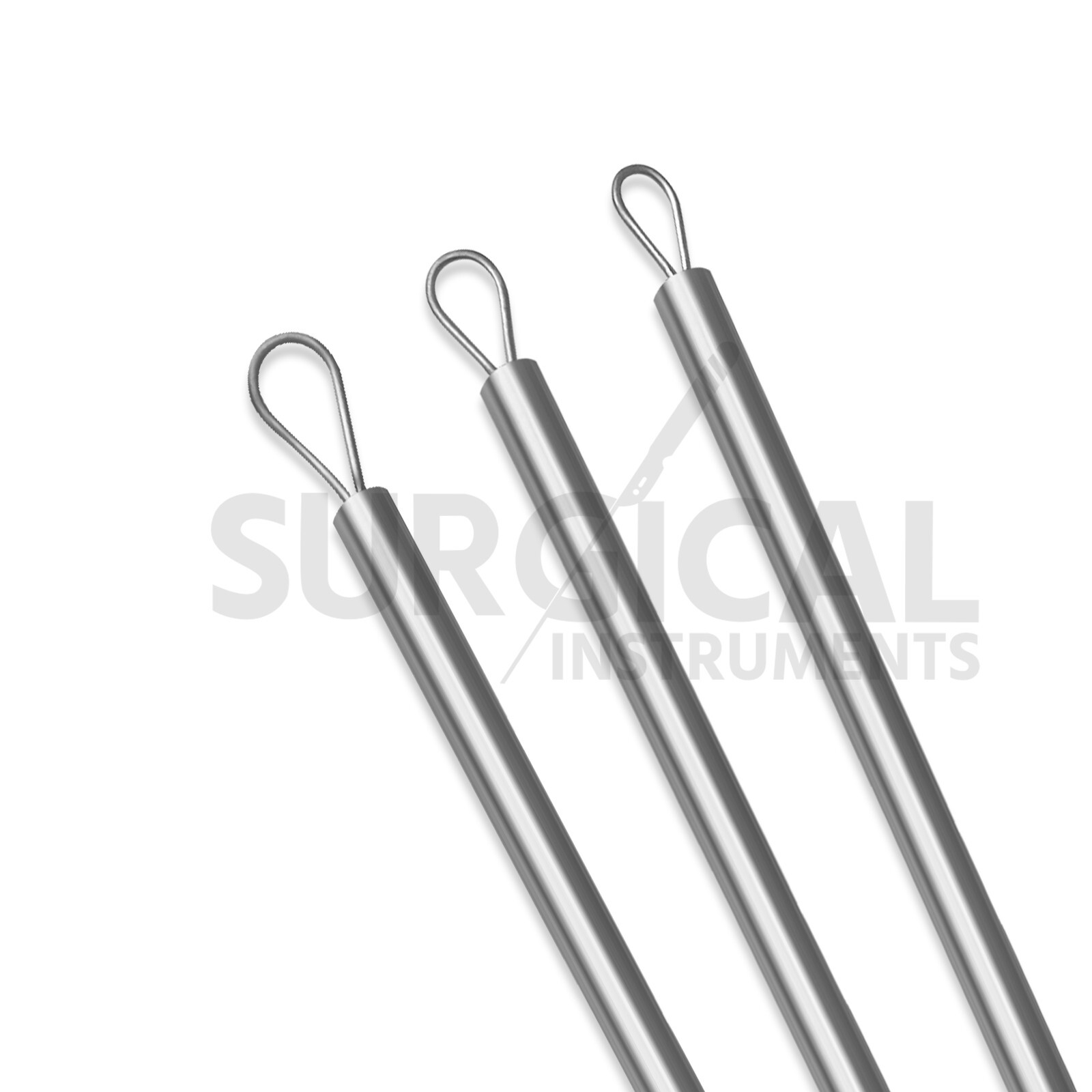3 Pcs Billeau Ear Pick Ear Loop Curette Set Stainless Steel German Grade