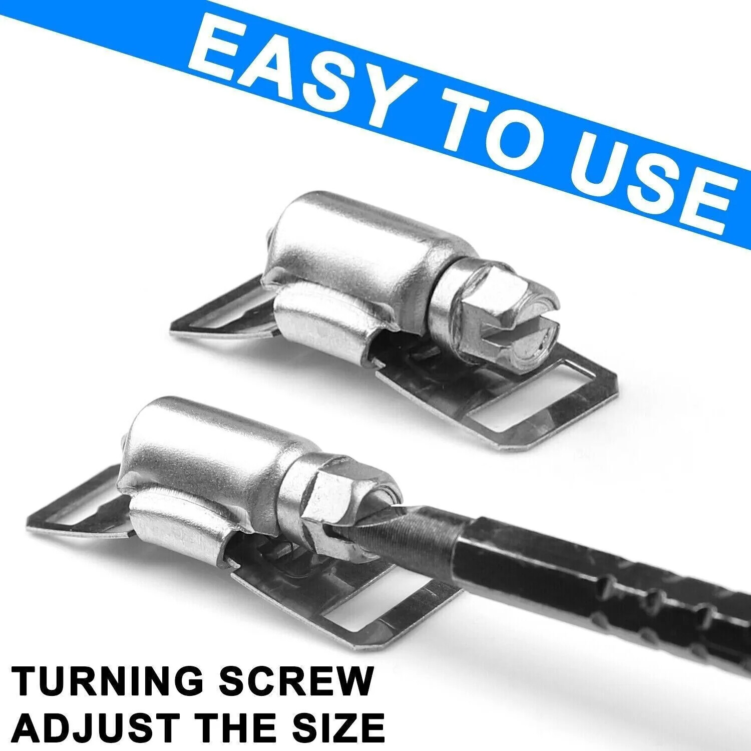 Adjustable Large Hose Clamps Worm Gear Stainless Steel Clamp Fasteners USA Sell