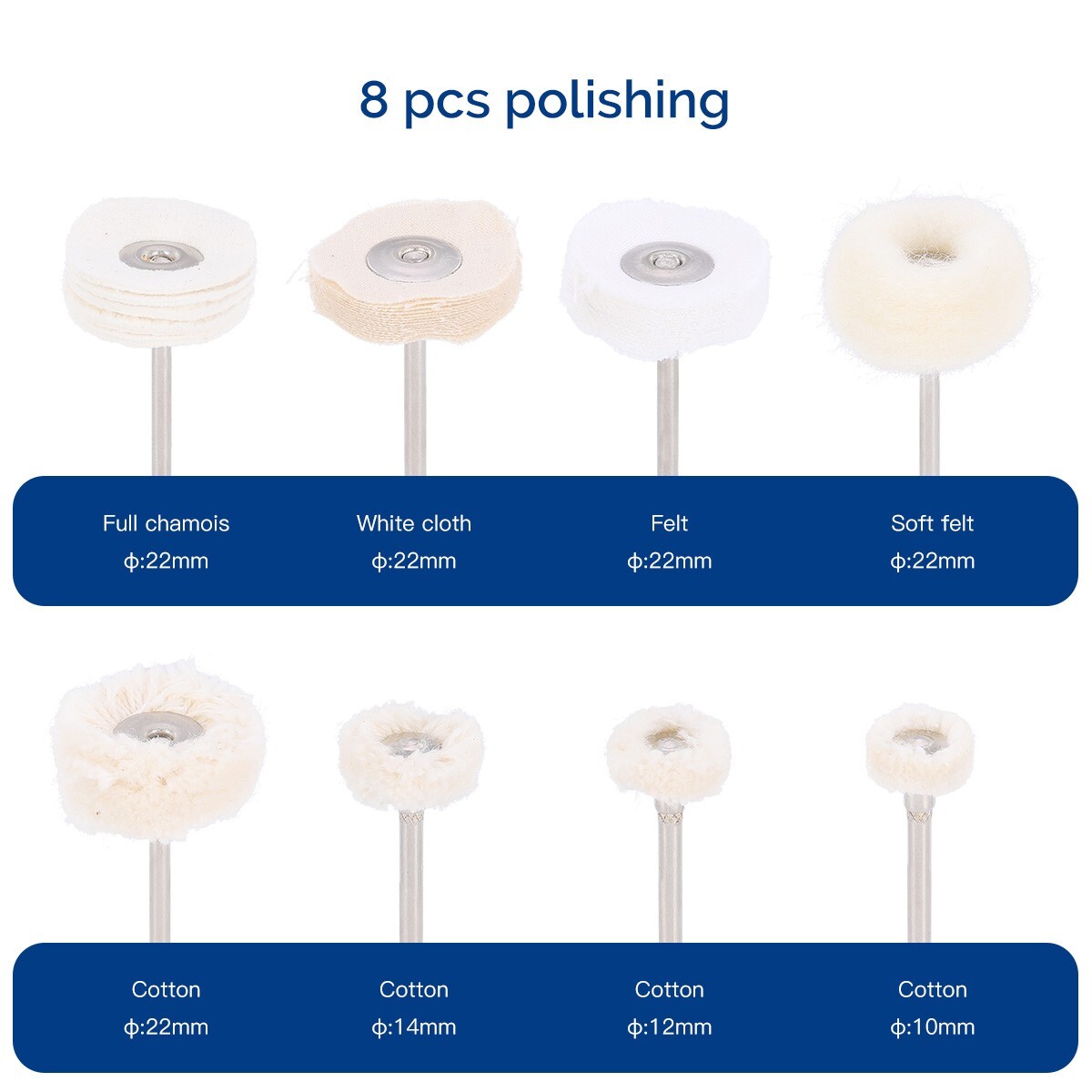 51Pcs/Box Dental Lab Polishing Kit HP Shank For Composite Ceramic 2.35mm