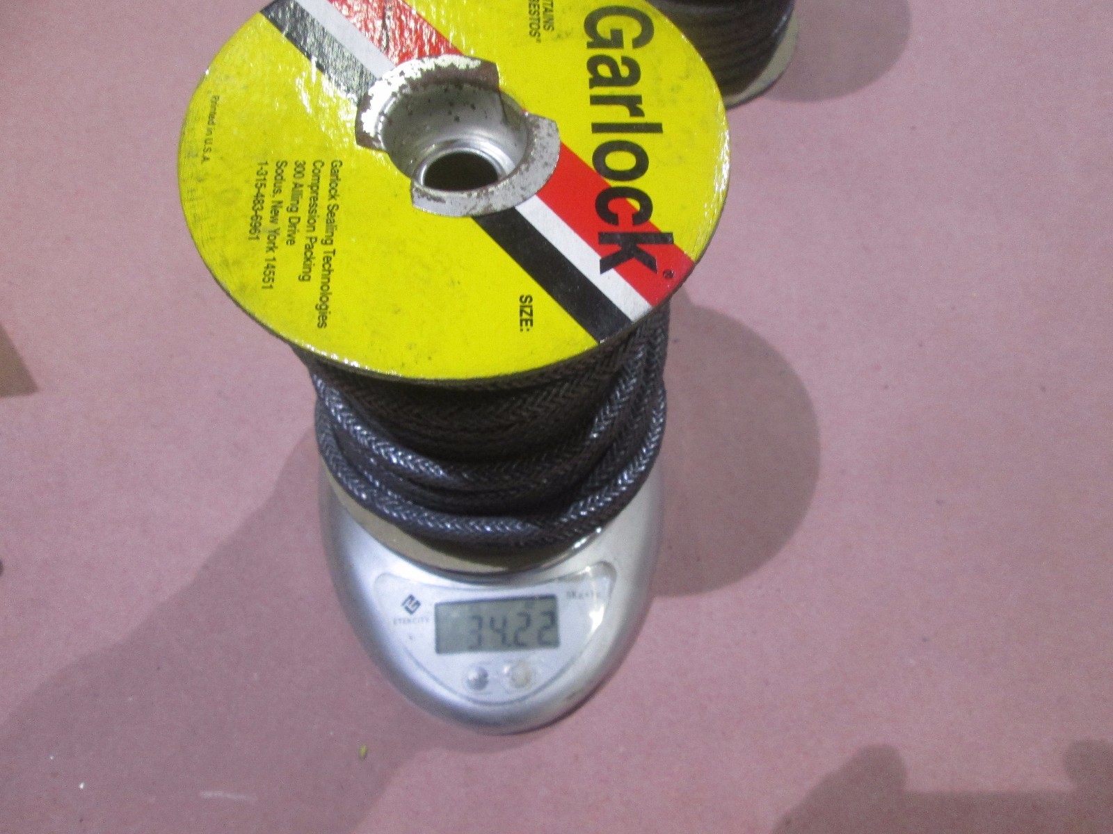Garlock 1/4″ 6.4mm 1200-PBI 1200PBI Mechanical Packing Partial Roll 1.9 LB