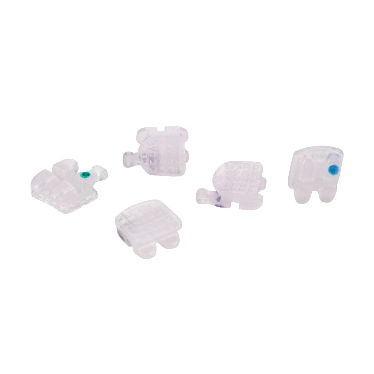 AZDENT Dental Orthodontic Ceramic Clear Brackets Braces MBT/Roth.022 Hooks 3 4 5