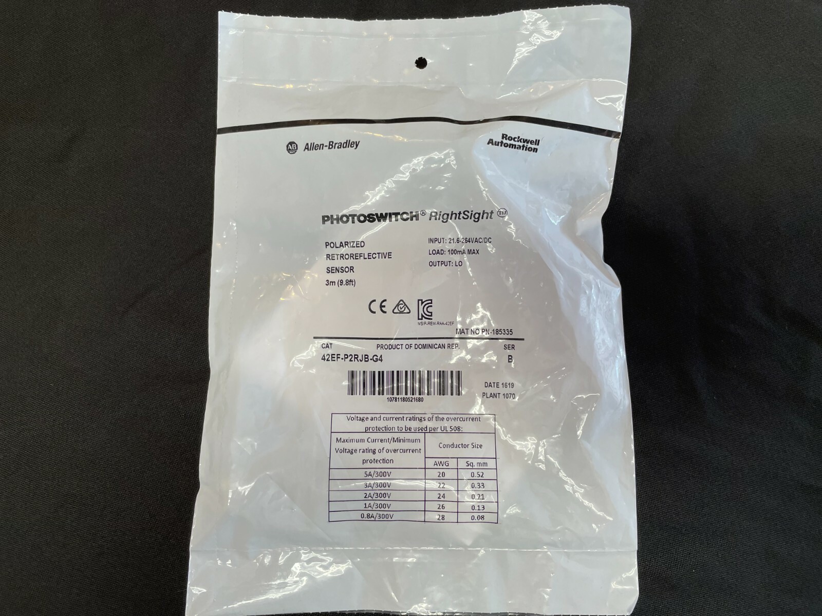 Rockwell Automation Allen-Bradley 42EF-P2RJB-G4 Photoelectric Sensor *BRAND NEW*