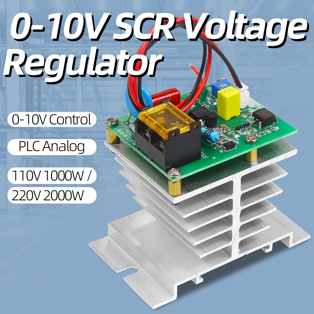 PLC Analog 0-10V Voltage Regulator AC SCR Speed Controller Thermostat Dimmer