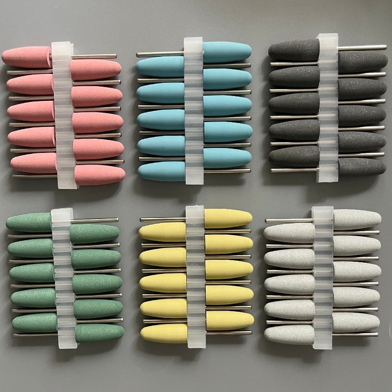 60 Pcs Dental Lab Silicone Rubber Polishers Diamond Polishing Burs 2.35 mm