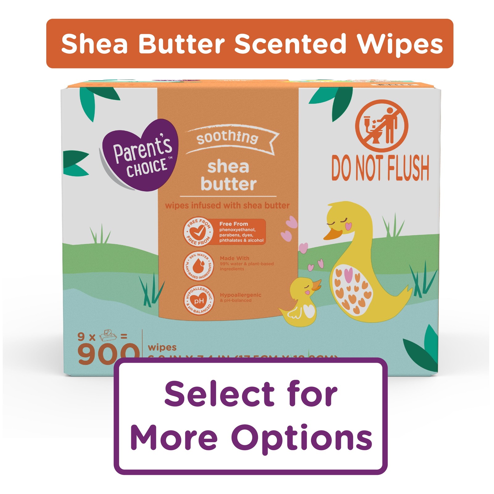 Shea Butter Wipes, 900 Count (Select for More Options)