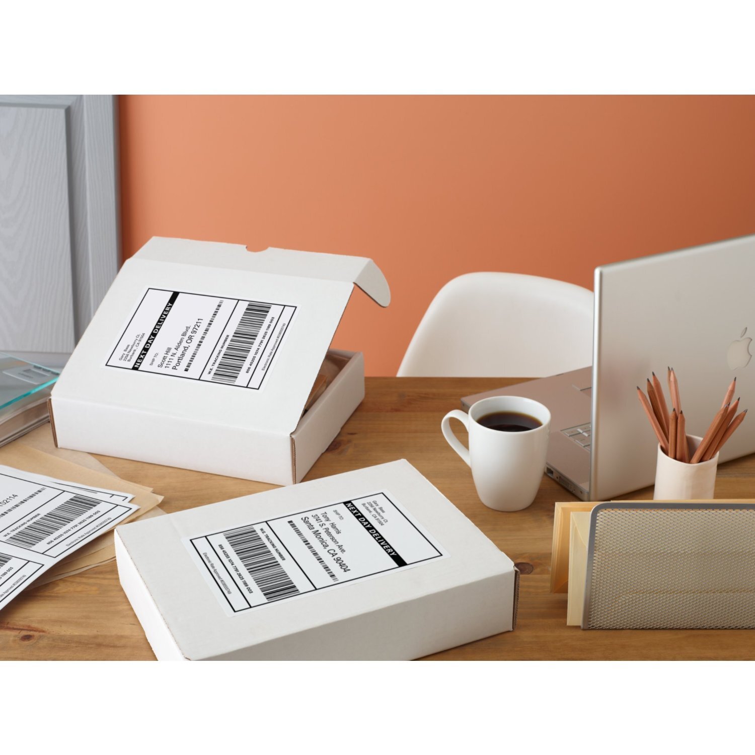 200-20000 8.5×5.5 Shipping Labels Half Sheet Self Adhesive Round Corner Laser US