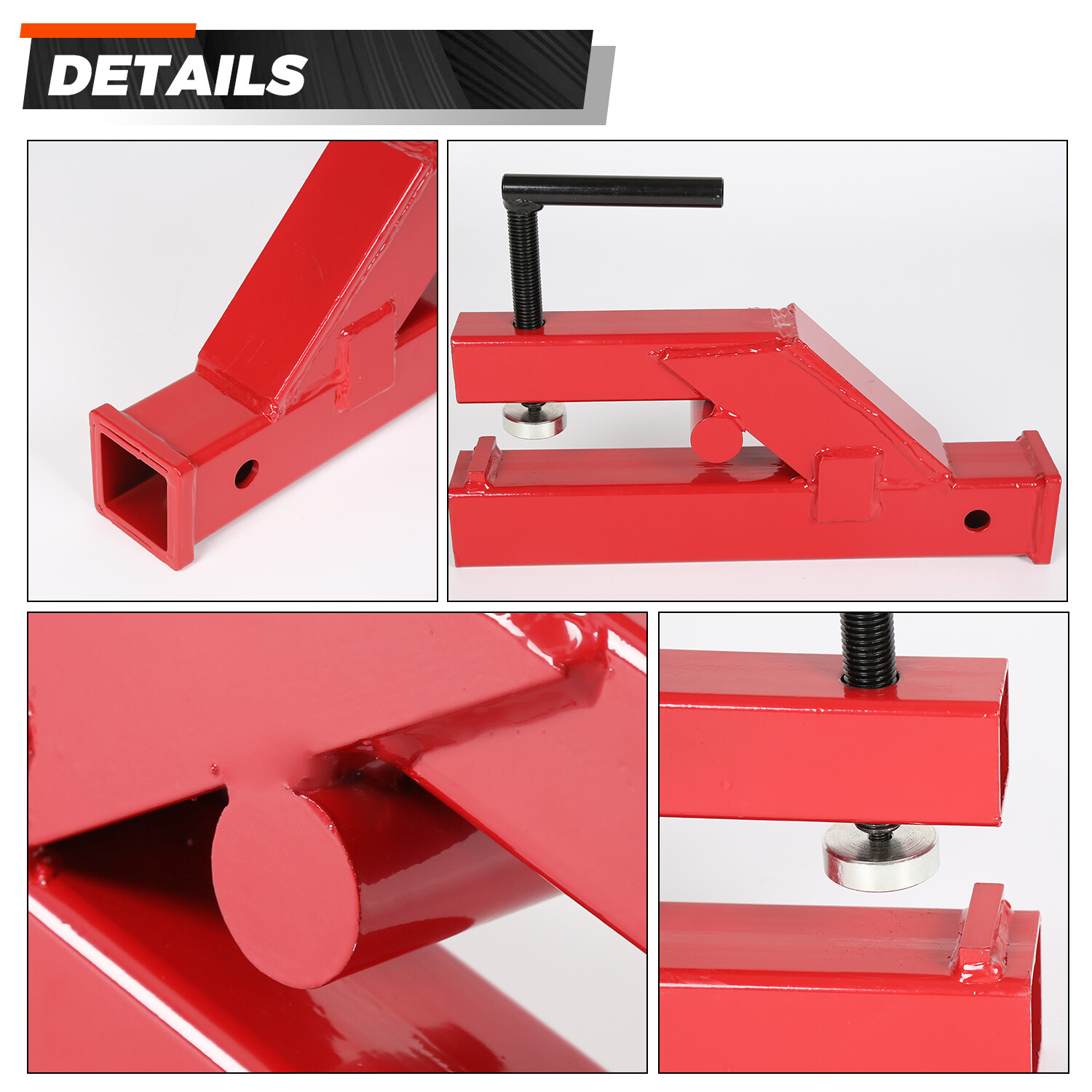 For Deere Bobcat Tractor Bucket 2″ Clamp On Trailer Hitch Ball Mount Receiver