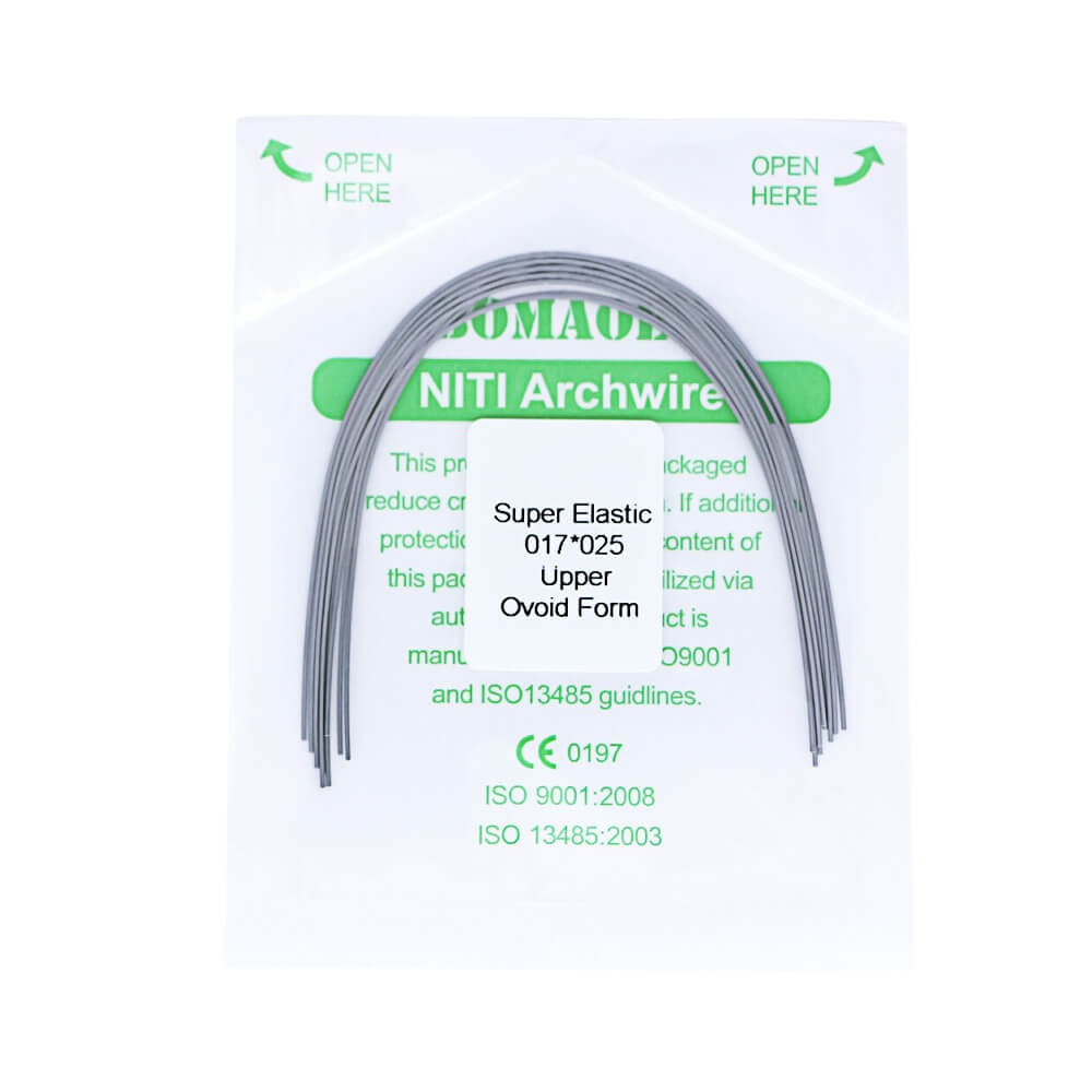 100×Dental Orthodontic Super Elastic Ni-Ti Arch Rectangular Wire Oval 17×25Upper