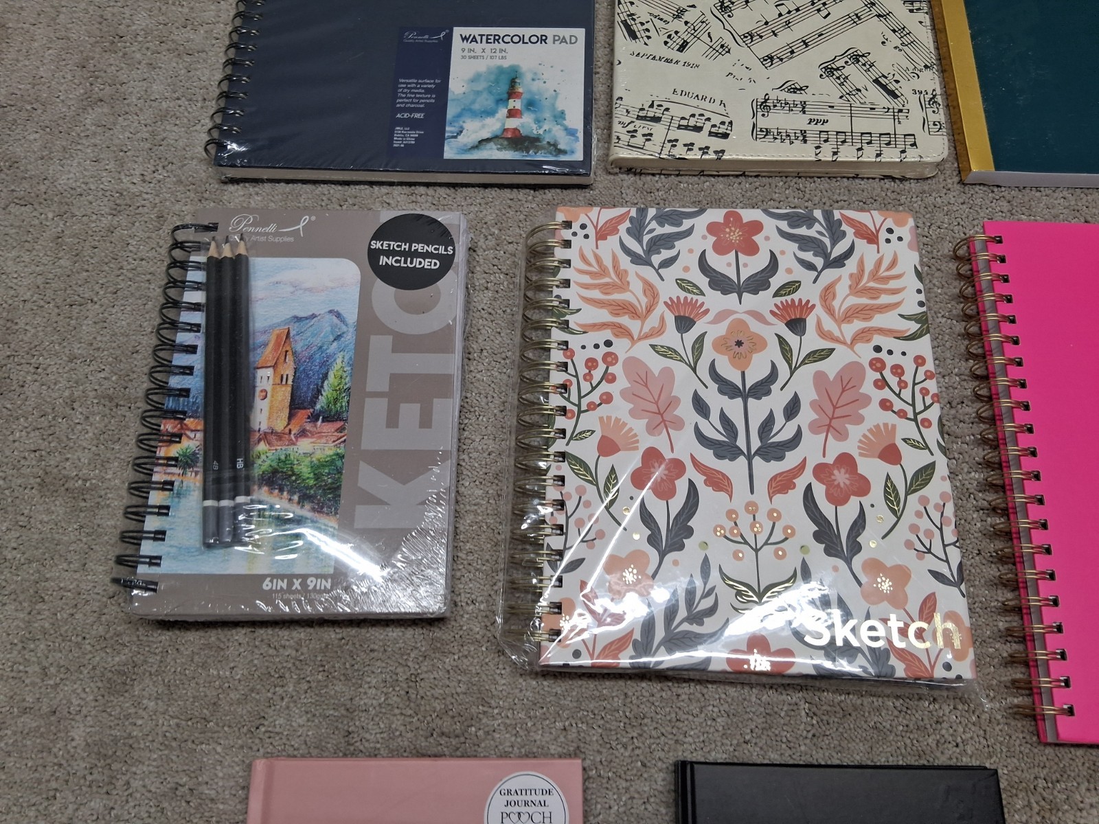 Notepads Lot Of 11 Busy Bee Sketch Pads Watercolor Pad Gratitude Journal