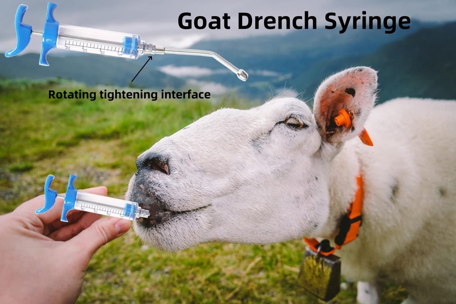 CIETER 20ml Blue Drench Nozzle for Goats Cattle Sheep