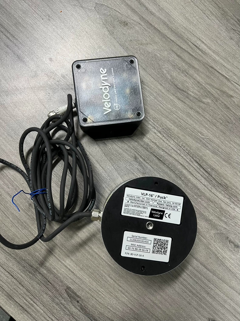 Used Velodyne VLP-16 Puck 3D LiDAR Sensor 16CH 100m 360° w/ HD Interface Box#HL
