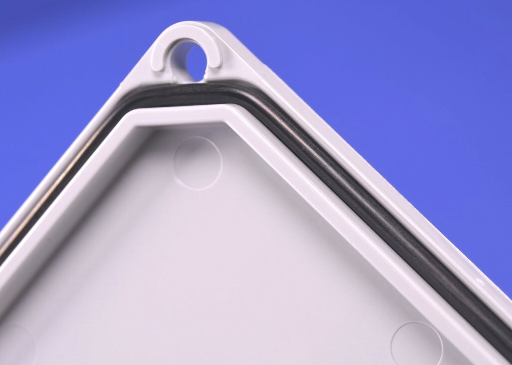 Waterproof Heavy Plastic Enclosure 4″ x 4″ x 1.5″ w/ Mounting Studs