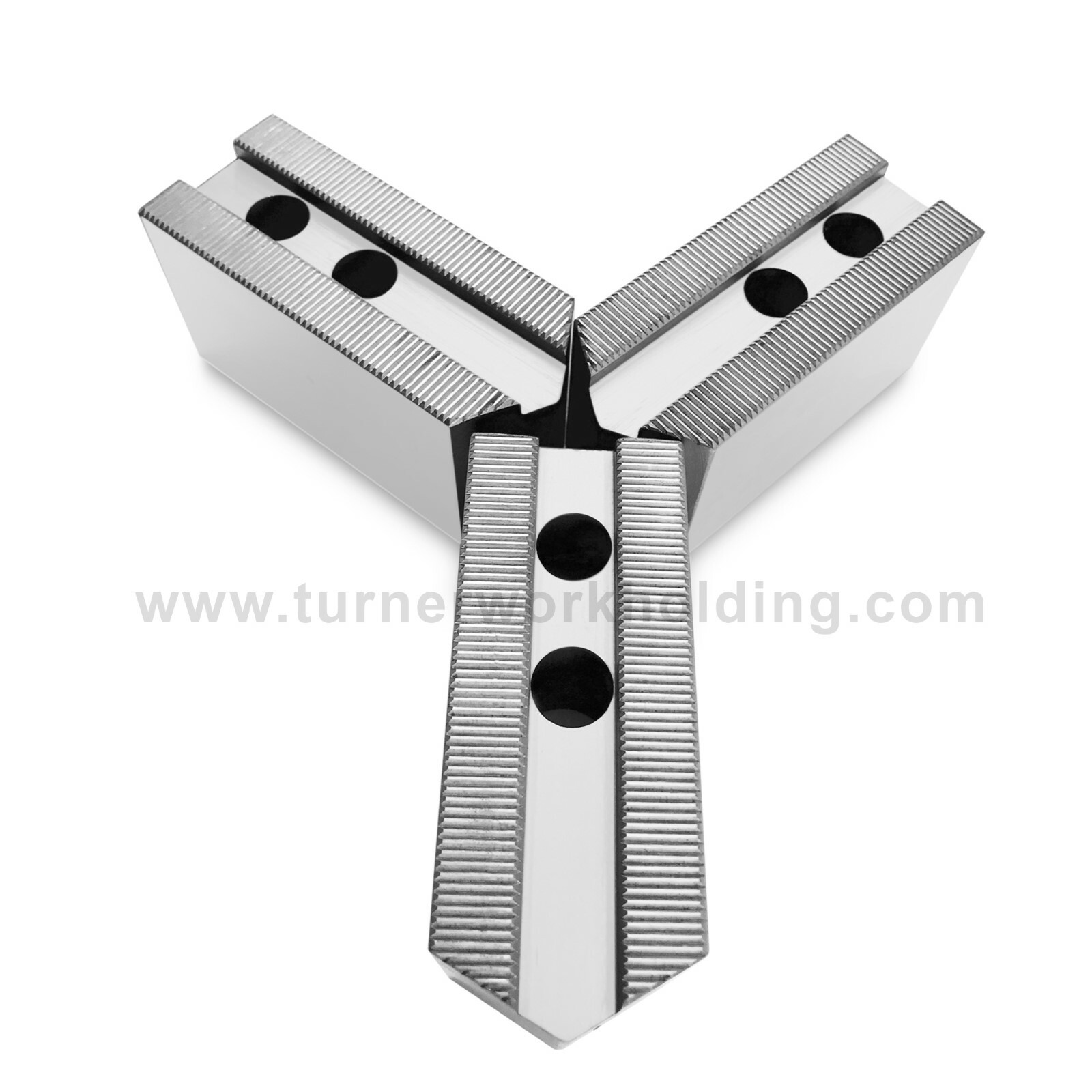 10″ Soft Jaws (3 Pcs) for Kitagawa B-210, Samchully Chuck-2.0″ ht,Steel, Pointed