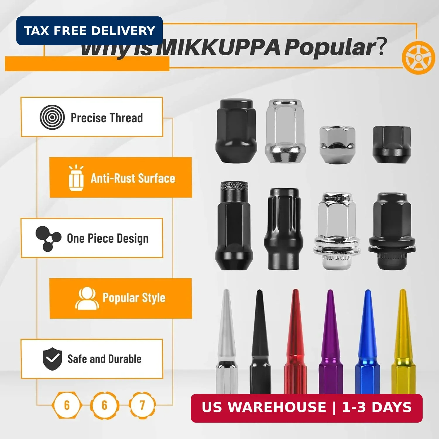 MIKKUPPA 20PCS 1/2-20 Lug Nuts – Replacement for 1991-2018 Ford Explorer, 1990-2