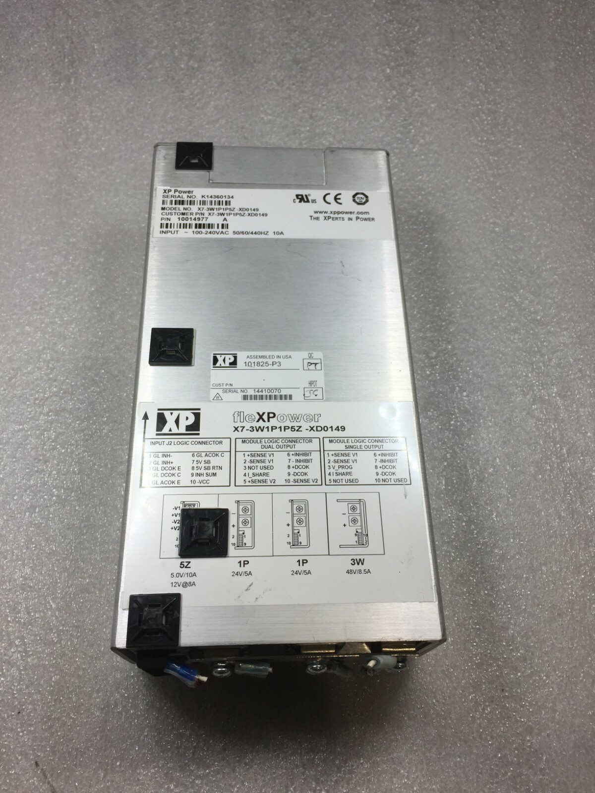 XP Power FLEXPOWER X7-3W1P1P5Z-XD0149 PSU 5V/10A 12V/8A 24V/5A 48V/8.5A FREE S/H
